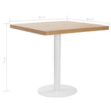 Bistro Table Light brown MDF 80 cm x 80 cm x 75 cm Pedestal base 286432