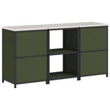 Kitchen Storage Set HATTEM 3 pcs Olive Green Cold-rolled Steel 3392697