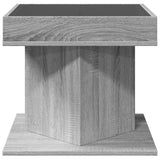 Coffee Table with LED Grey Sonoma 50x50x45 cm Engineered Wood 847565