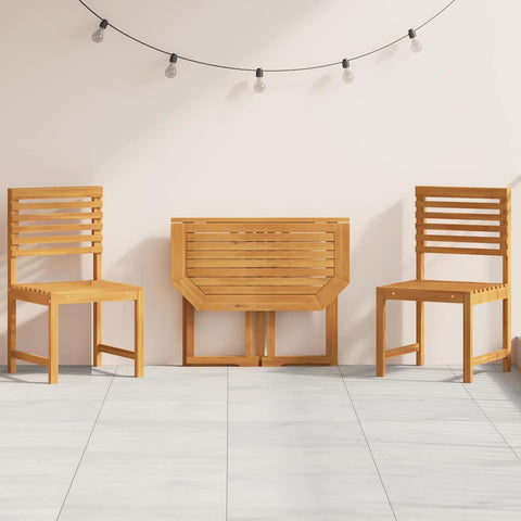Garden Bistro Set 3 pcs Brown Solid acacia wood 3328694