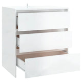 Sideboard High Gloss White 70x41x75 cm Engineered Wood 809752