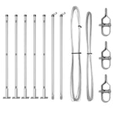 Fence Posts Manual 7 pcs Silver 32mm 110 cm Galvanised steel 42004320
