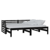 ZNTS Pull-out Day Bed without Mattress Black 2xcm 806969