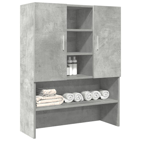 ZNTS Washing Machine Cabinet Concrete Grey 70.5x25.5x90 cm 856636