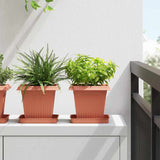 Plant Pots 24 pcs Brick Red 16 x 16 x 14 cm Plastic 3403304