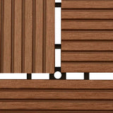 22 pcs Decking Tiles 30x30 cm 2 sqm WPC Black 277798
