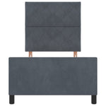 ZNTS Bed Frame Dark Grey 100x200 cm Velvet 3344988