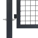 Garden Gate with Posts Steel 350x100 cm Anthracite 144399