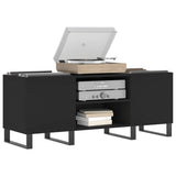 Record Cabinet Black 121x38x48 cm Engineered Wood 831685