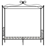 Bed Frame Black Metal, Plywood Single Classic/Traditional 284474