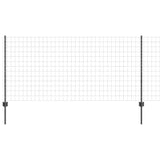 Fence with Posts Grey 1 x 25 m Steel 3336140