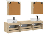 Bathroom Cabinet Set 5 pcs Sonoma Oak 50 x 14.5 x 70 cm 3406601