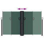 ZNTS Retractable Side Awning Dark Green 140x600 cm 4004620