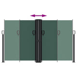 ZNTS Retractable Side Awning Dark Green 140x600 cm 4004620