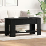 ZNTS Black Oak Coffee Table - 101x49x52 cm Made from Engineered Wood 862764