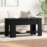 ZNTS Black Oak Coffee Table - 101x49x52 cm Made from Engineered Wood 862764