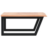 Basin Shelf Wall Mounted Steel and Solid Wood Oak 3302643