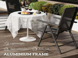 Set of 2 Folding Chair, Aluminium Frame Outdoor Camping Chairs with Breathable Mesh Back and Seat, T3398P314728