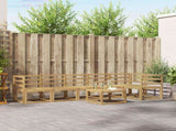 Outdoor Sofa Set 7 pcs White Solid Acacia Wood 3387718