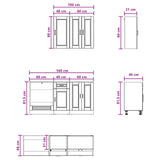 Kitchen Unit PORTO 5 pcs Sonoma Oak Engineered Wood 3438277