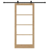 Sliding Door ORKDAL Natural and Black 93 x 211 cm 3332037