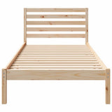 Bed Frame with Headboard Brown 90 x 210 cm Solid Pine Wood 872305