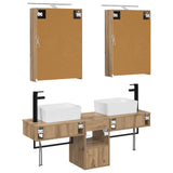 Bathroom Cabinet Set 5 pcs Artisan Oak Engineered Wood 3406318