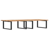 Basin Shelf Wall Mounted Steel and Solid Wood Acacia 3302929