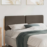 Upholstered Headboard Brown and Taupe 140 cm Solid Pine Wood 880071