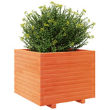Garden Planter Wax Brown 60x60x49.5 cm Solid Wood Pine 3282521
