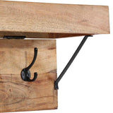 Coat Rack with Shelf Brown 73 x 19 x 23 cm Solid Acacia wood 4102746
