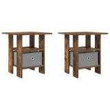 Bedside Table 2 pcs Smoked Oak 41 x 40 x 45 cm Engineered Wood 8000429
