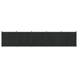 Fence Panel 5 pcs WPC and Aluminium Black 3429487