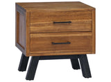 Bedside Table Natural 40 x 35 x 55 cm Solid Teak Wood 42017951