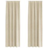 Blackout Curtains 2 pcs Cream 140 x 245 cm Velvet 4107186