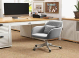 Vinsetto Velvet Office Chair, Desk Chair, Makeup Vanity Chair with Massage Lumbar Pillow and Rolling T3398P554972