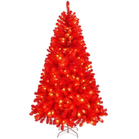 ZNTS 6 FT Artificial Christmas Tree with DIY 100 Warm Lights Battery Operated, 750 Branch Tips and Sturdy 77373624