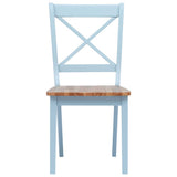 Dining Chairs 4 pcs Grey and Light Wood Solid Rubber Wood 247361