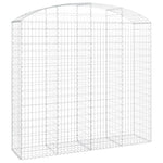 Arched Gabion Basket 200x50x180/200 cm Galvanised Iron 153479