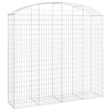 Arched Gabion Basket 200x50x180/200 cm Galvanised Iron 153479