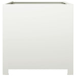 ZNTS Garden Planter White 50x50x50 cm Steel 851214