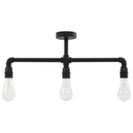Ceiling Lamp Black 3 x E27 Bulbs 281628