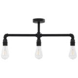 Ceiling Lamp Black 3 x E27 Bulbs 281628