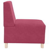 Modular Sofa Unit Armless 2 pcs Wine Red 55 x 74 x 82 cm Velvet 3399764