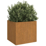 ZNTS Planters 2 pcs 32x30x29 cm Corten Steel 821548