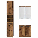 Bathroom Cabinet Set 3 pcs Old Wood Engineered Wood 3415656