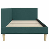 Corner Bed Frame Dark Green 80 cm x 200 cm Velvet 42016177