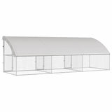 Dog Kennel 3 pcs Silver 6 x 2 x 2 m Galvanised steel 3368326