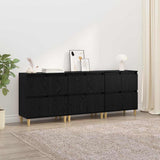 Sideboards 3 pcs Black Oak 60 x 35 x 70 cm Engineered Wood 3415591