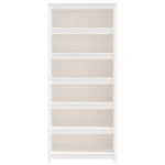 ZNTS Book Cabinet White 80x35x183 cm Solid Wood Pine 821695